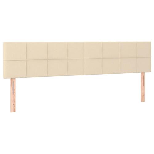 Kontinentalseng med madras 180x200 cm stof cremefarvet