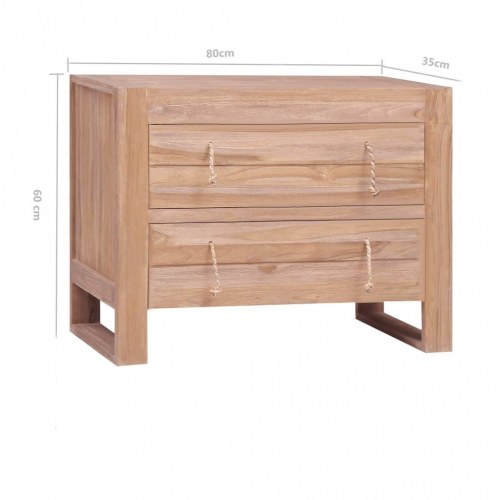 Skænk 80x35x60 cm massivt teaktræ