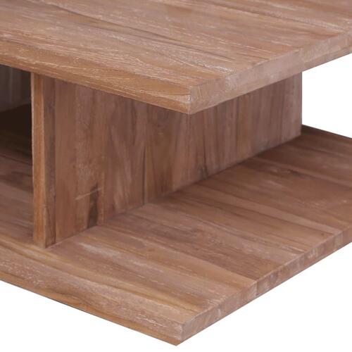 Sofabord 70x70x30 cm massivt teaktræ