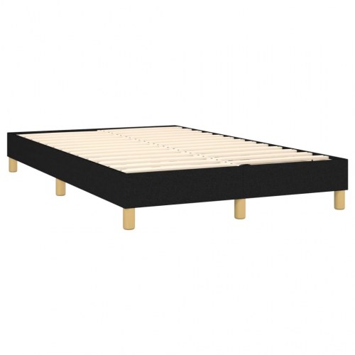 Kontinentalseng med madras 120x200 cm - stof, sort