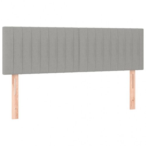 Kontinentalseng med madras 140×190 cm - stof, lysegrå