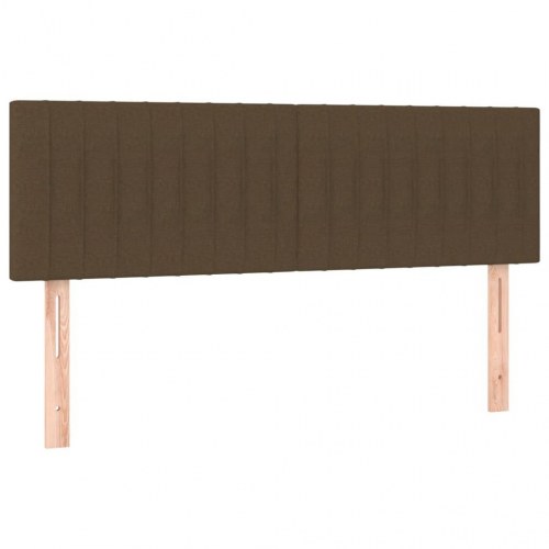Kontinentalseng med madras 140x190 cm - stof, mørkebrun