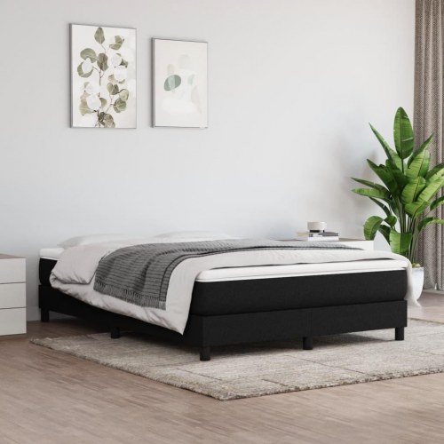 Kontinentalseng med madras 140×200 cm - stof, sort