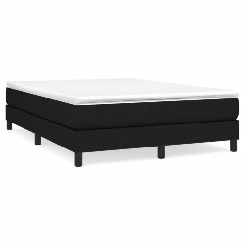 Kontinentalseng med madras 140×200 cm - stof, sort