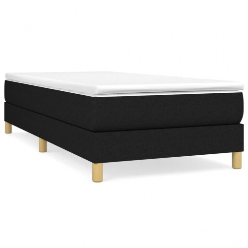 Kontinentalseng med madras 80×200 cm - stof, sort