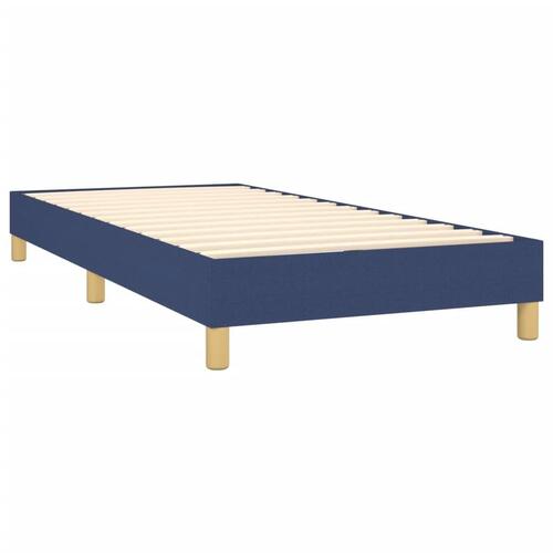 Kontinentalseng med madras 100x200 cm stof blå
