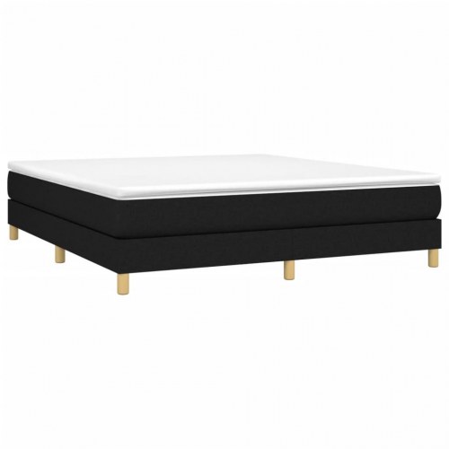 Kontinentalseng med madras 160×200 cm - stof, sort