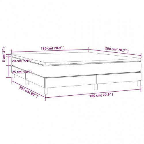 Kontinentalseng med madras 180×200 cm - stof, cremefarvet