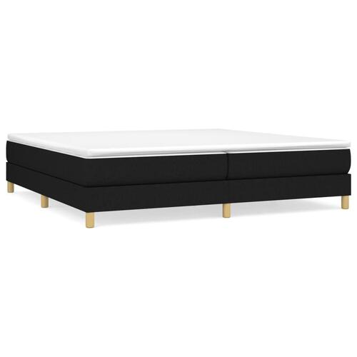 Kontinentalseng med madras 200x200 cm stof sort