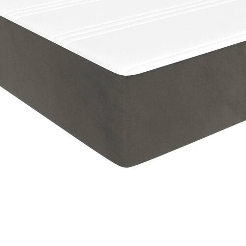 Kontinentalseng med madras 100x200 cm fløjl mørkegrå