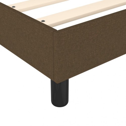 Kontinentalseng med madras 120×200 cm - stof, mørkebrun
