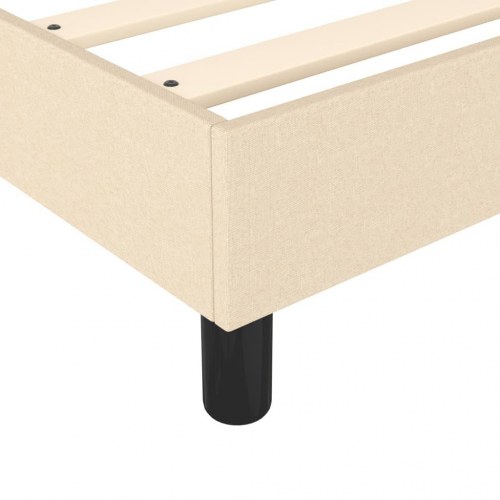 Kontinentalseng med madras 140×200 cm - stof, cremefarvet