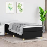 Kontinentalseng med madras 80x200 cm stof sort