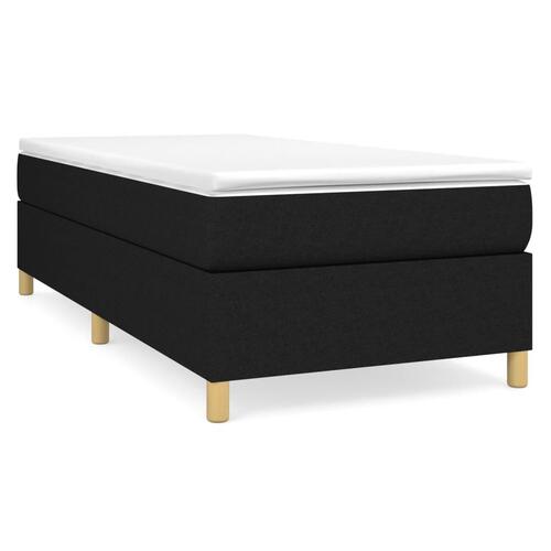 Kontinentalseng med madras 90x190 cm stof sort