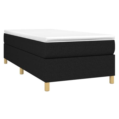 Kontinentalseng med madras 90x190 cm stof sort