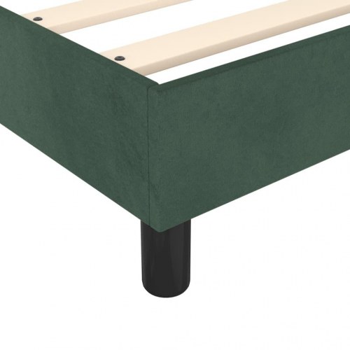 Kontinentalseng med madras 80×200 cm - fløjl, mørkegrøn
