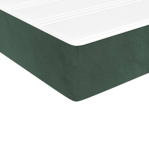 Kontinentalseng med madras 80×200 cm - fløjl, mørkegrøn