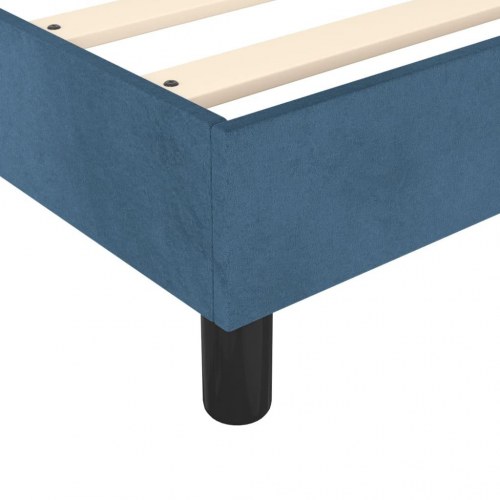 Kontinentalseng med madras 80×200 cm - fløjl, mørkeblå