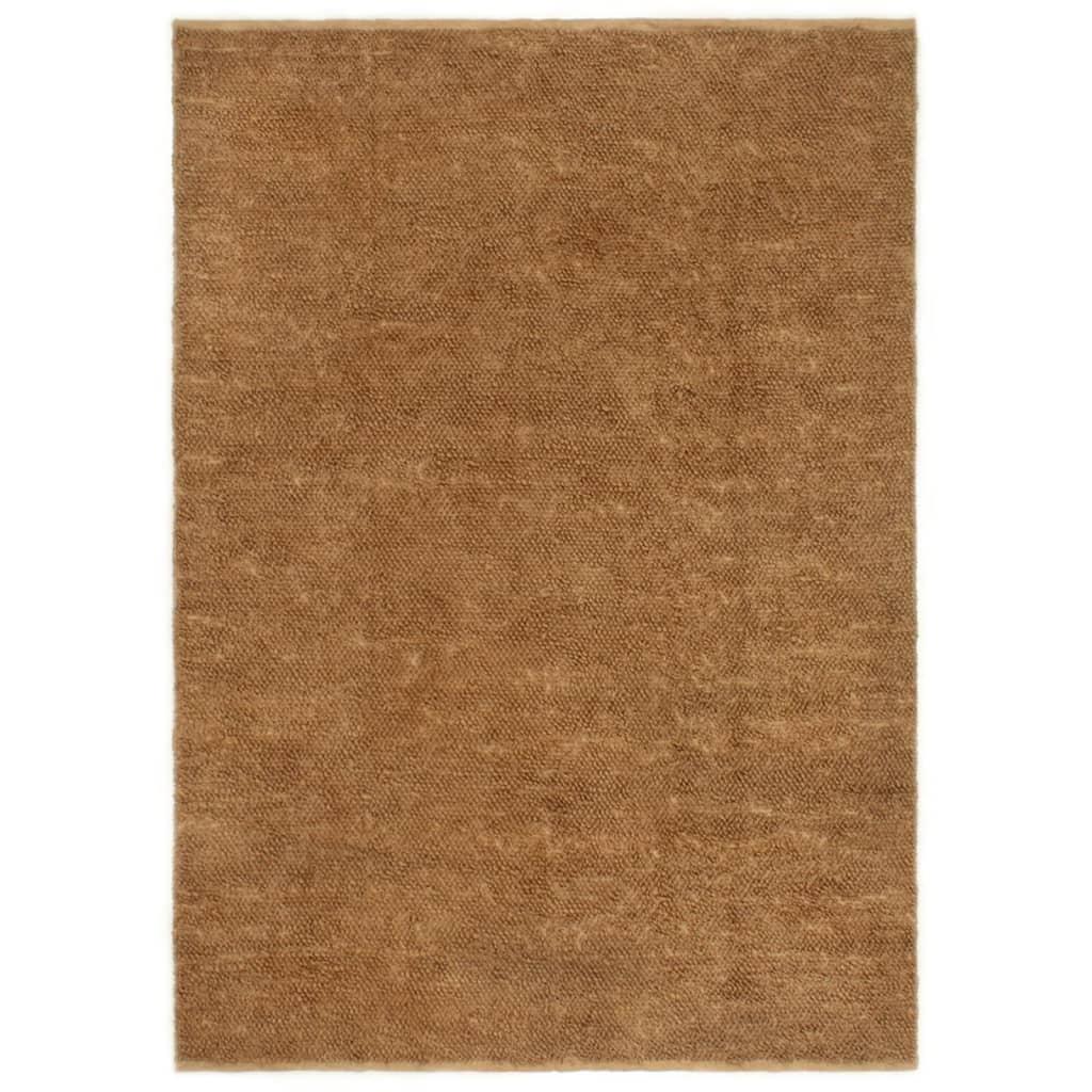 Håndlavet gulvtæppe 120x180 cm løkkeluv jute og bomuld