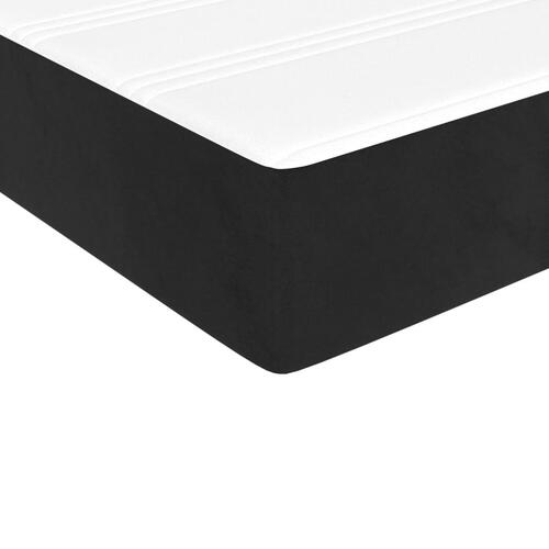 Springmadras med pocketfjedre 100x200x20 cm fløjl sort