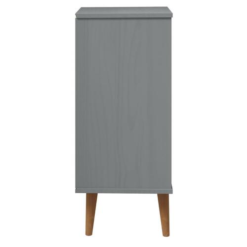 Kommode MOLDE 40x35x82 cm massivt fyrretræ grå