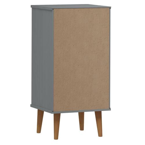 Kommode MOLDE 40x35x82 cm massivt fyrretræ grå