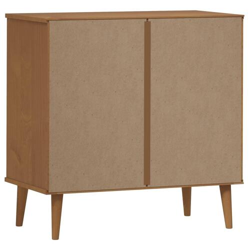 Kommode MOLDE 80x40x80 cm massivt fyrretræ brun