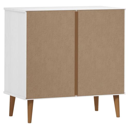 Kommode MOLDE 80x40x80 cm massivt fyrretræ hvid