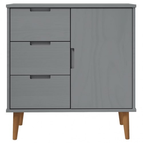 Skænk MOLDE 76,5x40x80 cm massivt fyrretræ grå