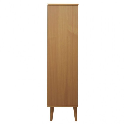Bogreol MOLDE 90x35x133,5 cm massivt fyrretræ brun
