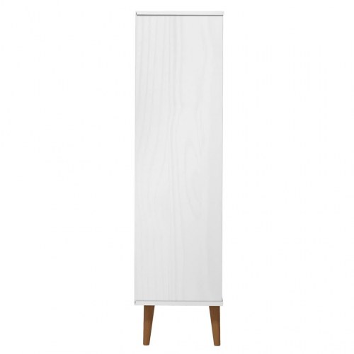 Bogreol MOLDE 90x35x133,5 cm massivt fyrretræ hvid