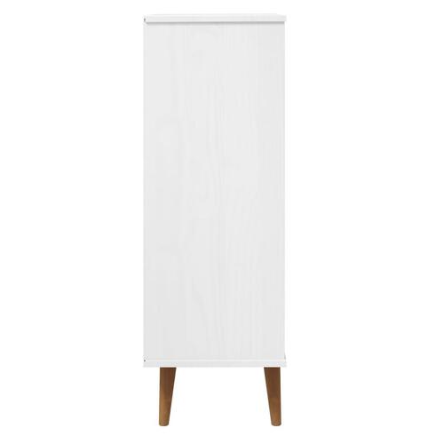 Skoskab MOLDE 59,5x35x103 cm massivt fyrretræ hvid