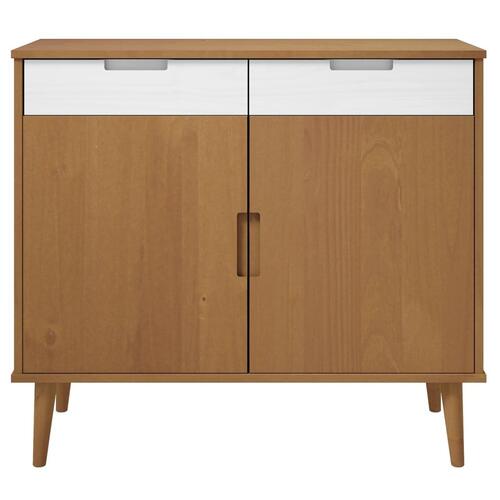 Skænk MOLDE 90x40x80 cm massivt fyrretræ brun