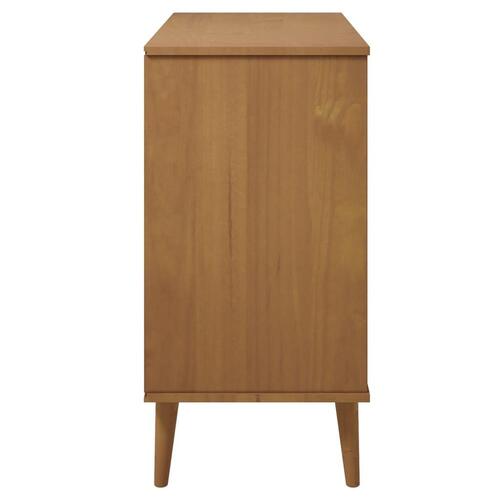 Skænk MOLDE 90x40x80 cm massivt fyrretræ brun