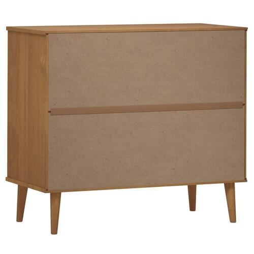 Skænk MOLDE 90x40x80 cm massivt fyrretræ brun