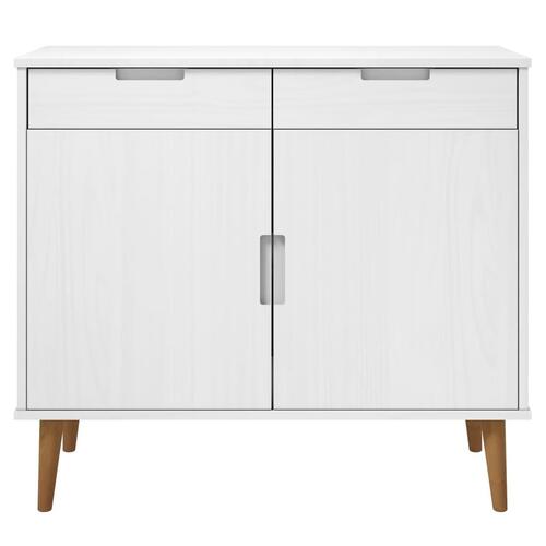Skænk MOLDE 90x40x80 cm massivt fyrretræ hvid