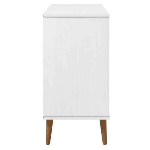 Skænk MOLDE 90x40x80 cm massivt fyrretræ hvid