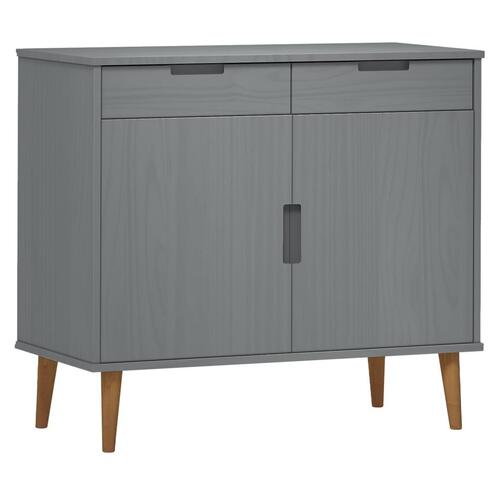 Skænk MOLDE 90x40x80 cm massivt fyrretræ grå