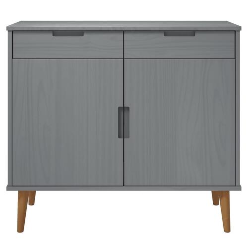 Skænk MOLDE 90x40x80 cm massivt fyrretræ grå