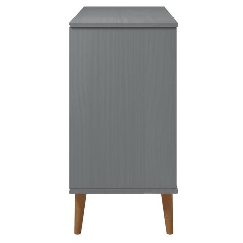 Skænk MOLDE 90x40x80 cm massivt fyrretræ grå