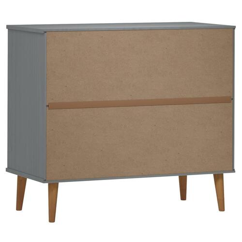 Skænk MOLDE 90x40x80 cm massivt fyrretræ grå