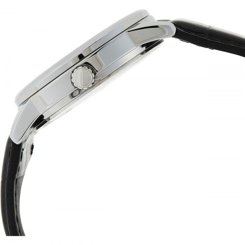 Casio Collection herreur - sort skive, læderrem (Ø 37 mm)
