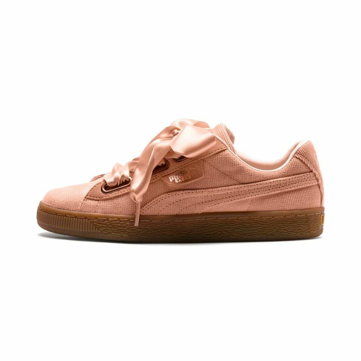 Sportssneakers til damer Puma Basket Heart Dame Laksefarvet 38