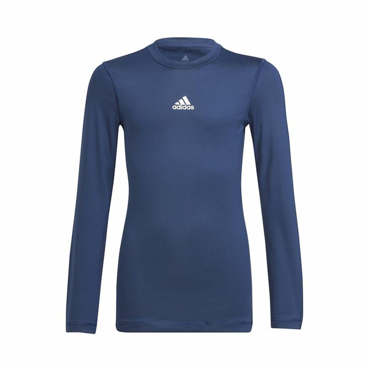 Kortærmet fodboldtrøje til børn Adidas Techfit Blå 11-12 år