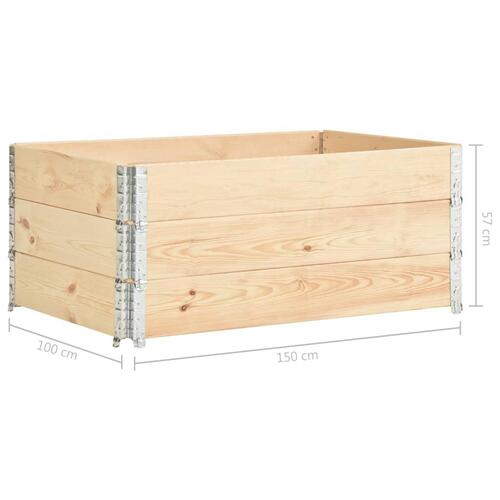 Pallerammer: 3 stk. 100x150 cm massivt fyrretræ