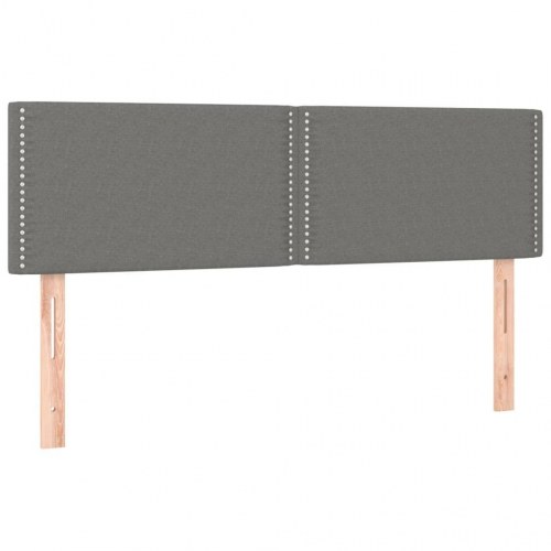 Kontinentalseng med madras 140×190 cm - stof, mørkegrå