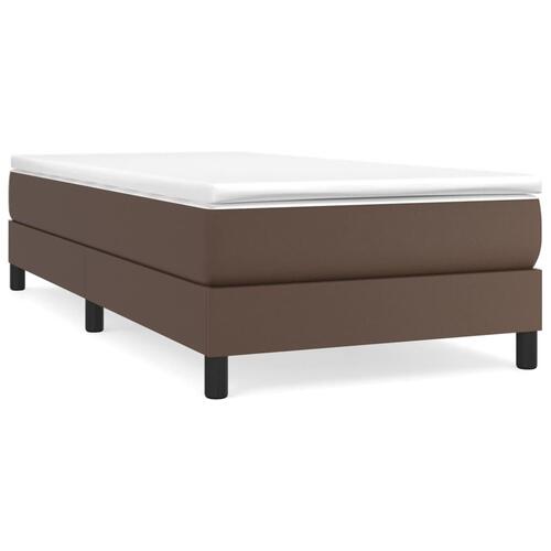 Sengeramme 80x200 cm kunstlæder brun