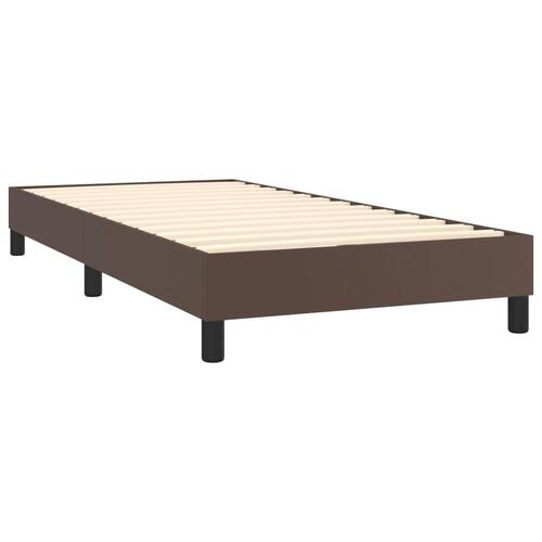 Sengeramme 80x200 cm kunstlæder brun