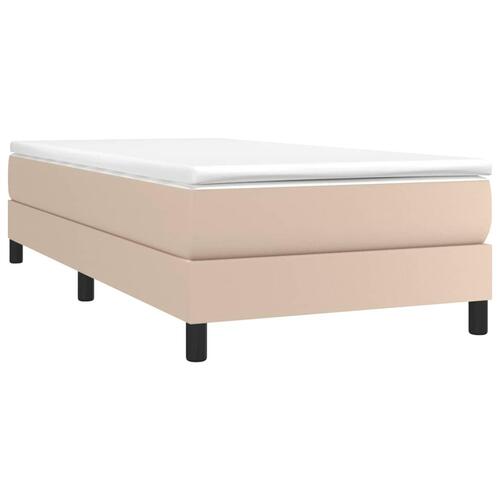 Sengeramme 80x200 cm kunstlæder cappuccinofarvet