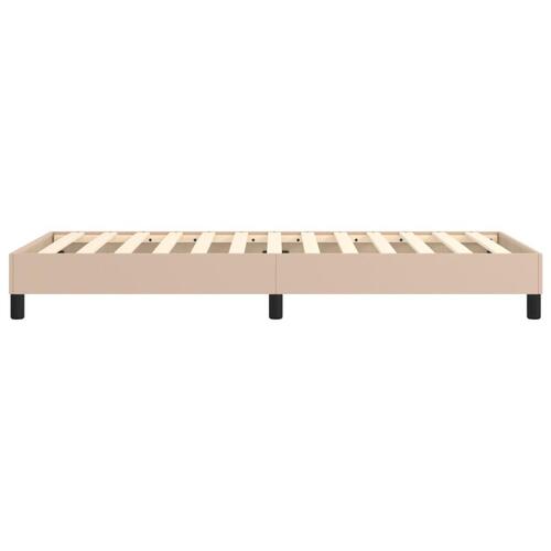 Sengeramme 80x200 cm kunstlæder cappuccinofarvet
